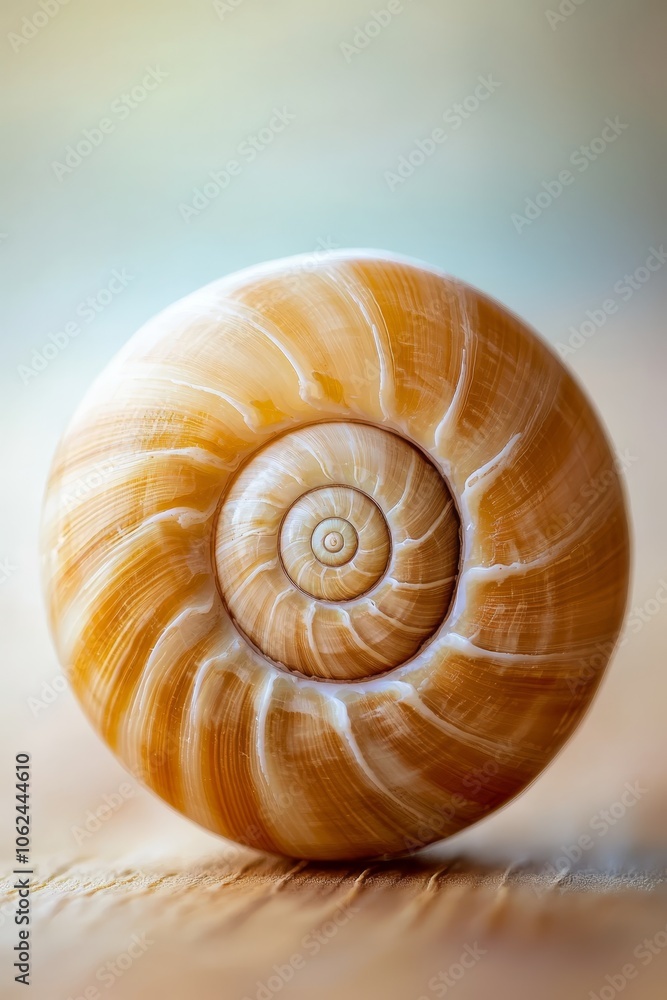 A close up of a shell on a wooden surface A close up of a shell on a wooden surface