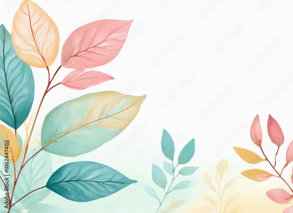 Fototapeta premium autumn leaves, greeting card