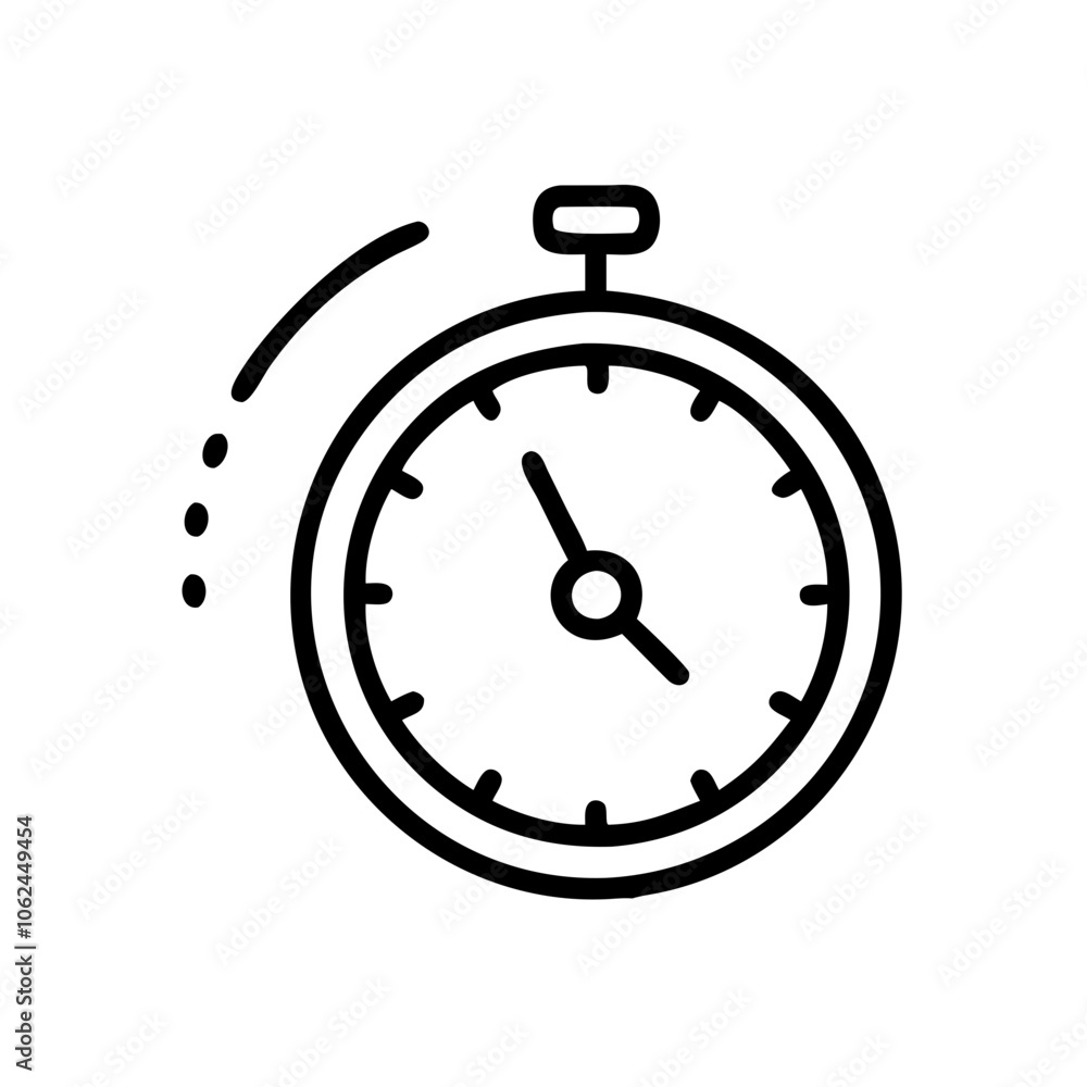 Timer icon, simple design, black and white, measuring time Timer icon, simple design, black and white, measuring time