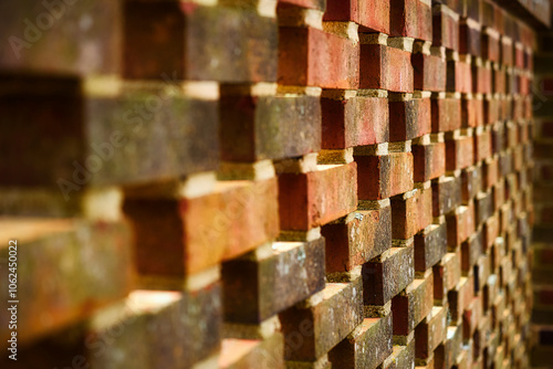 Valokuva brick wall from an angle