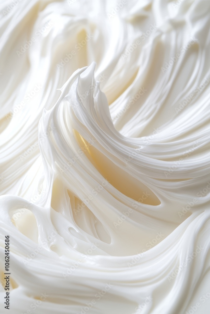 A close up of whipped cream on a white surface A close up of whipped cream on a white surface