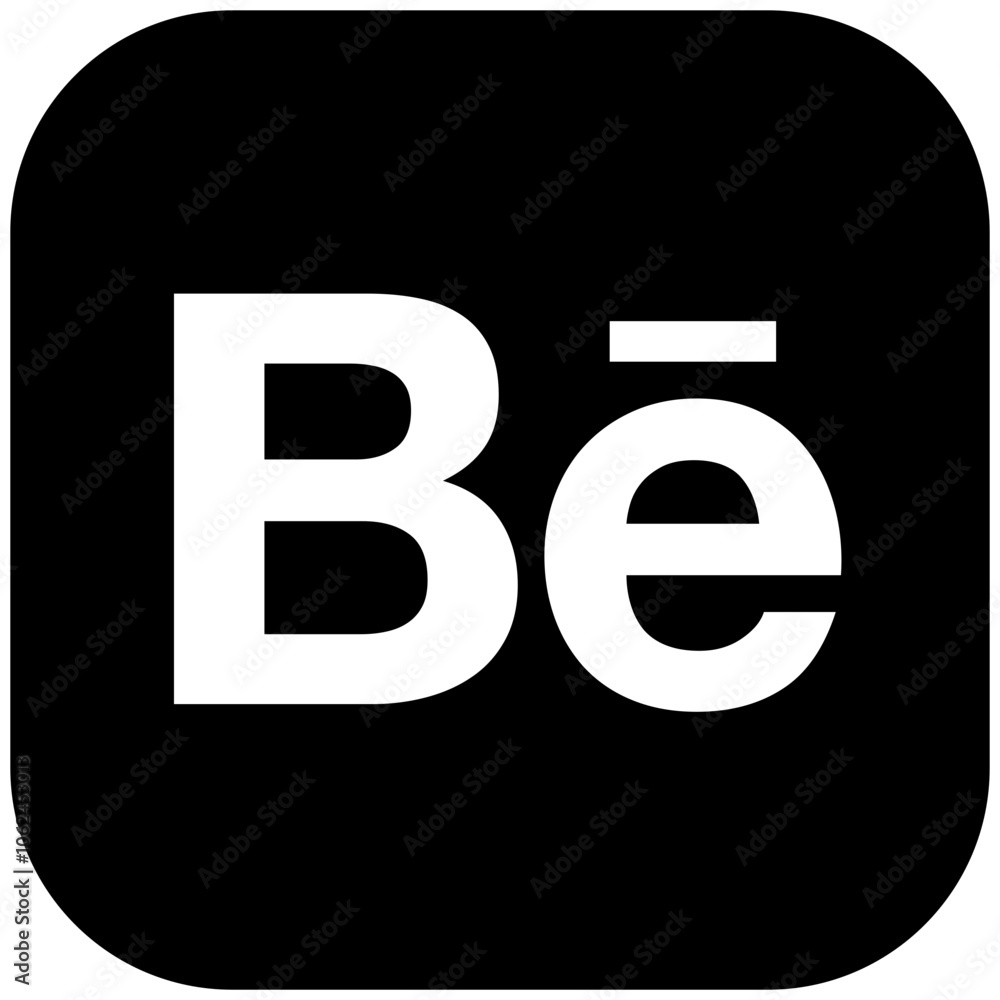 Behance Icon Social Media Icon Popular Social Media Logo Stock