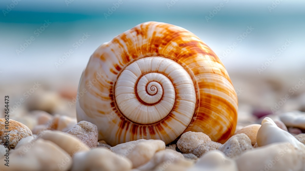 A close up of a shell on a beach A close up of a shell on a beach
