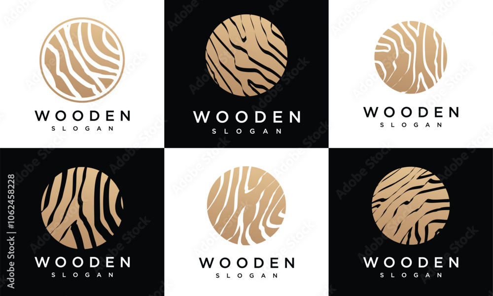 wood texture logo vector template collection.wood logo icon set wood texture logo vector template collection.wood logo icon set