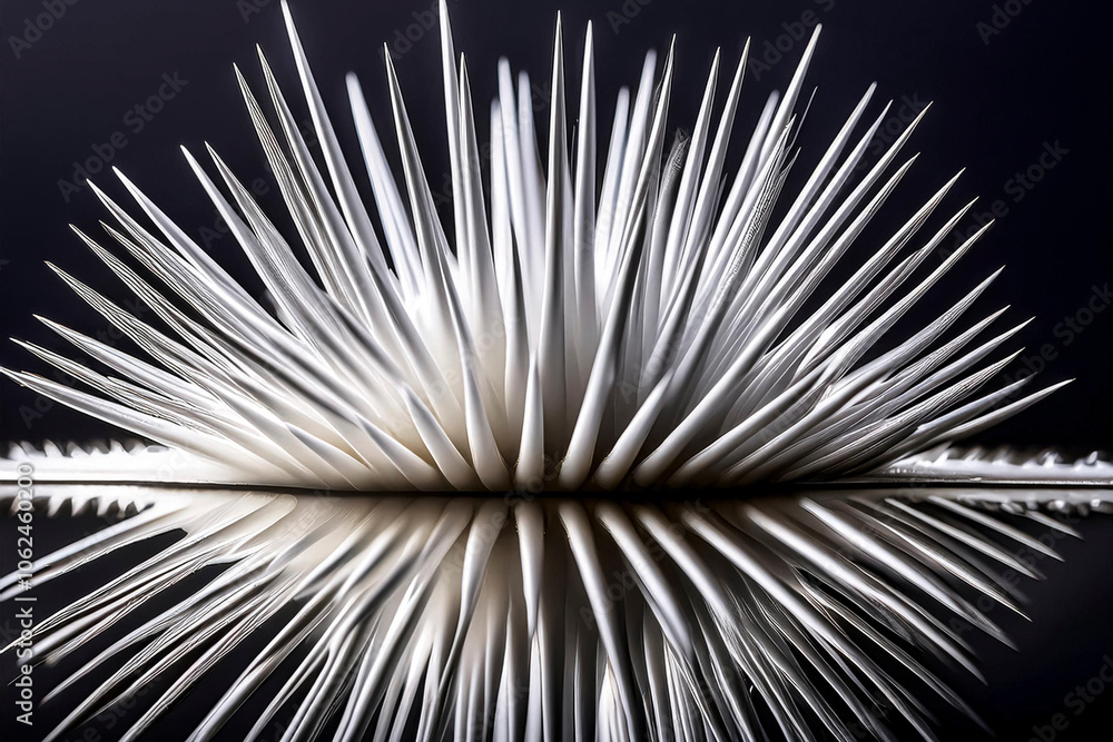 Obraz premium abstract photographs with colored nails and shapes