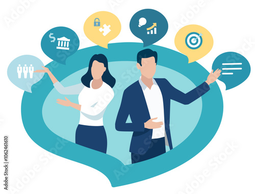 Online support. Business advice. Customer service, hotline operators. Vector illustration. 