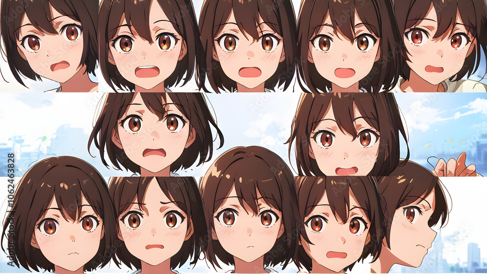 Emojis expressing various emotions, colorful expressions on a white background generative ai Emojis expressing various emotions, colorful expressions on a white background generative ai