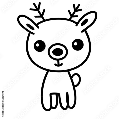 Chrismas deer doodle 