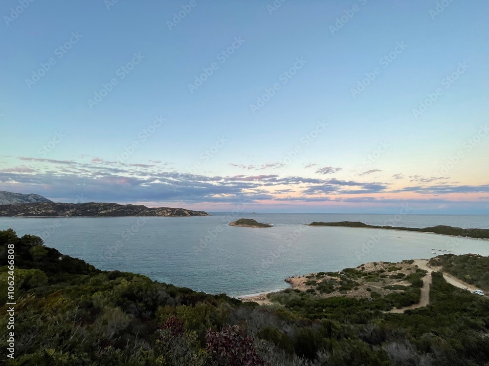 Sunset in Capo Coda Cavallo, Sardinia. Sunset in Capo Coda Cavallo, Sardinia.