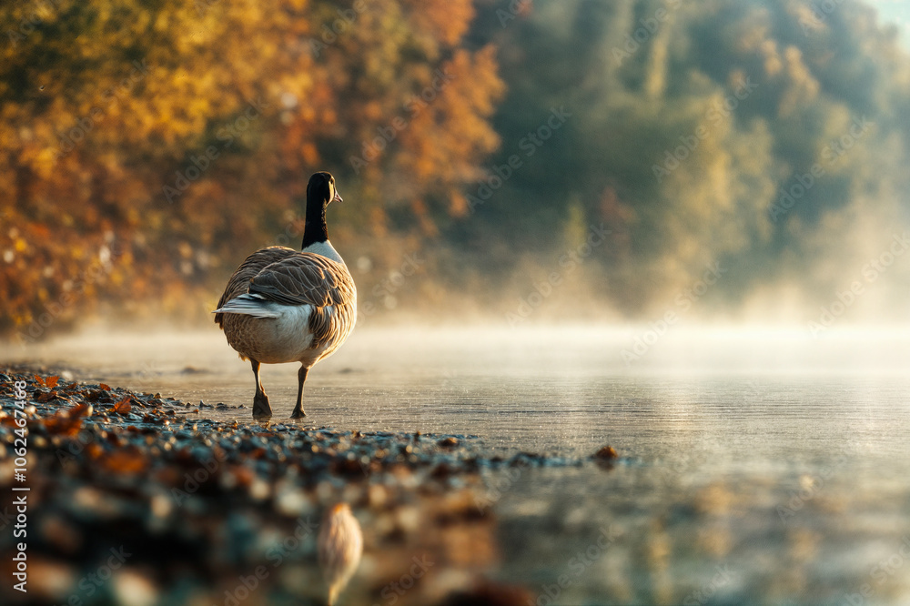 Fototapeta premium wild bird, nature, light, Canada goose