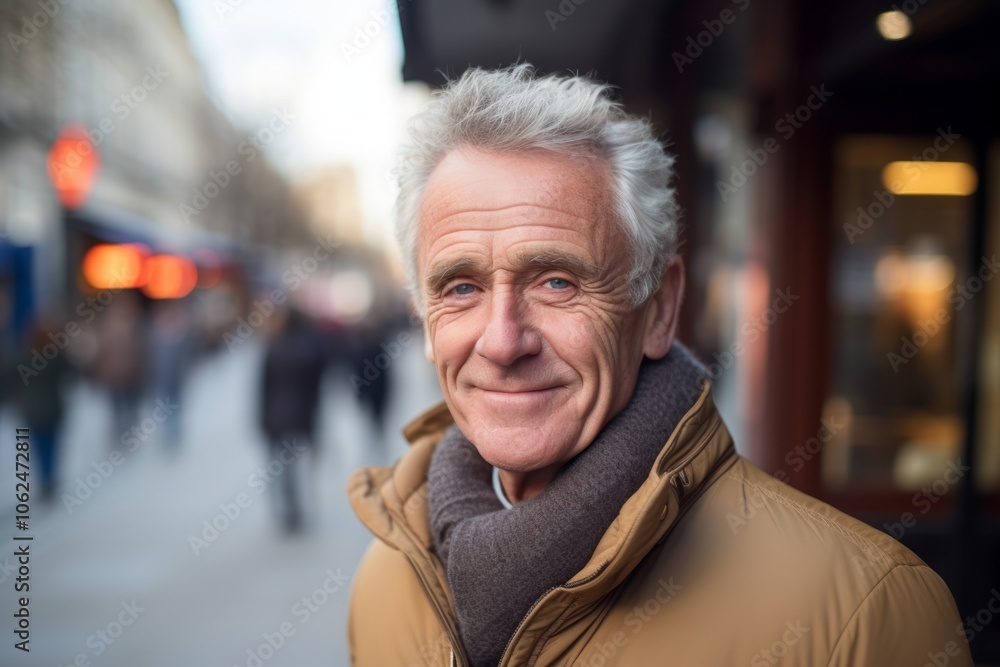 Portrait of a senior man on the street in Paris, France Portrait of a senior man on the street in Paris, France