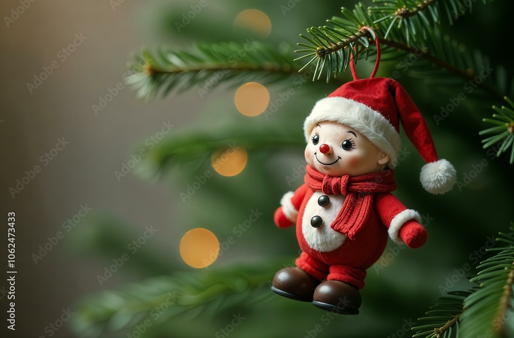 Knitted Christmas tree toy. Knitted gnome Santa Claus for the Christmas tree. Handmade Christmas decoration. Knitted snowman for the Christmas tree. Knitted Christmas tree toy. Knitted gnome Santa Claus for the Christmas tree. Handmade Christmas decoration. Knitted snowman for the Christmas tree.
