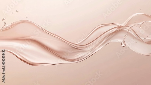 Splash of transparent liquid or cream isolated on a white background with space for text or inscriptions close up, cosmetic splash photo