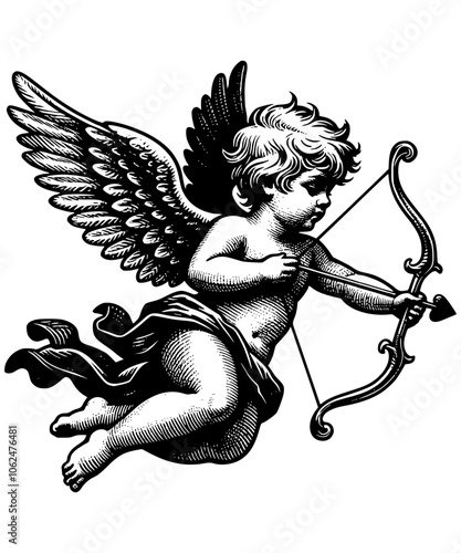 cupid with bow and arrow