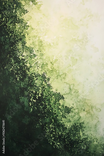 Wallpaper Mural Abstract watercolor background in moss green hues. Torontodigital.ca
