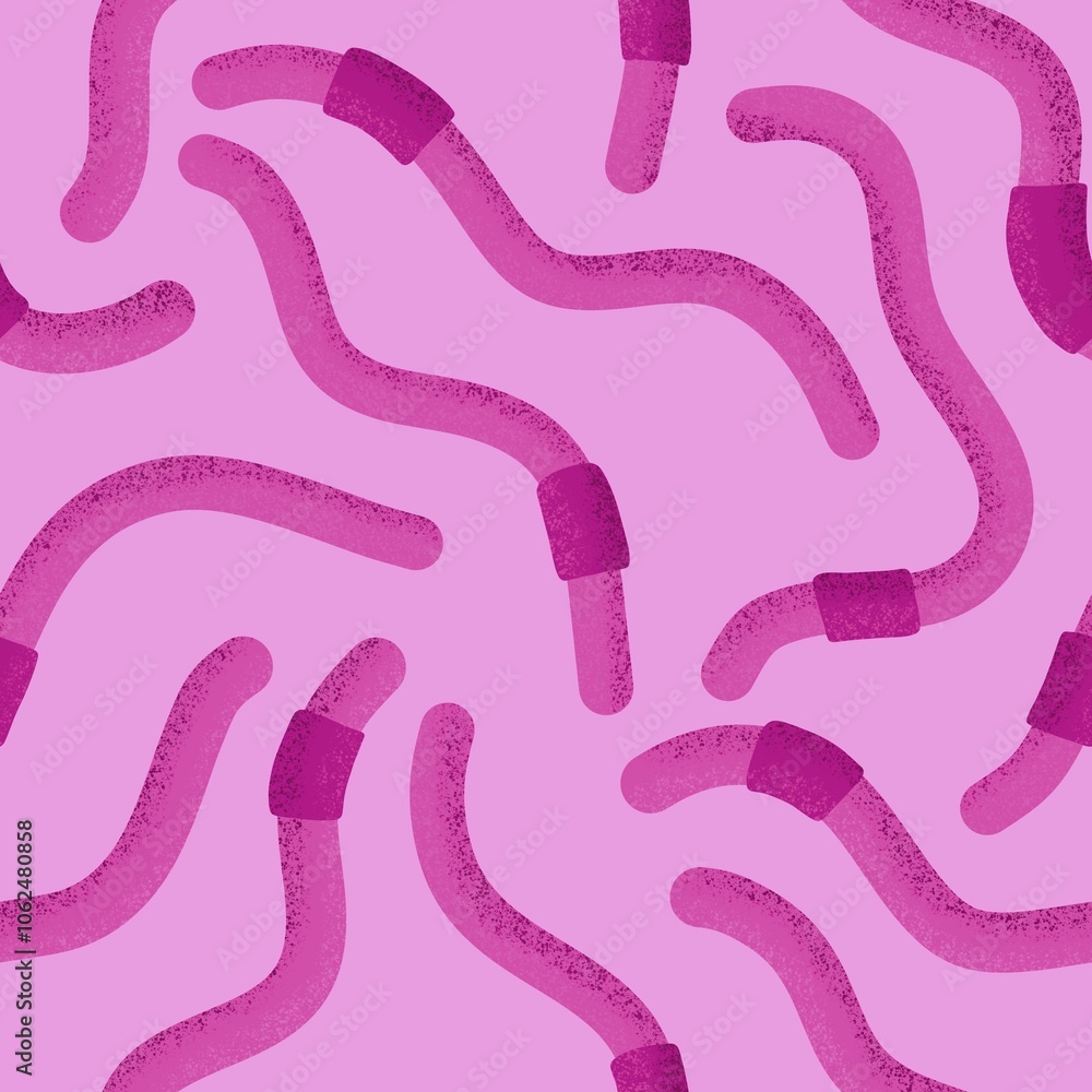 Summer animals seamless warms pattern for wrapping paper and fabrics Summer animals seamless warms pattern for wrapping paper and fabrics