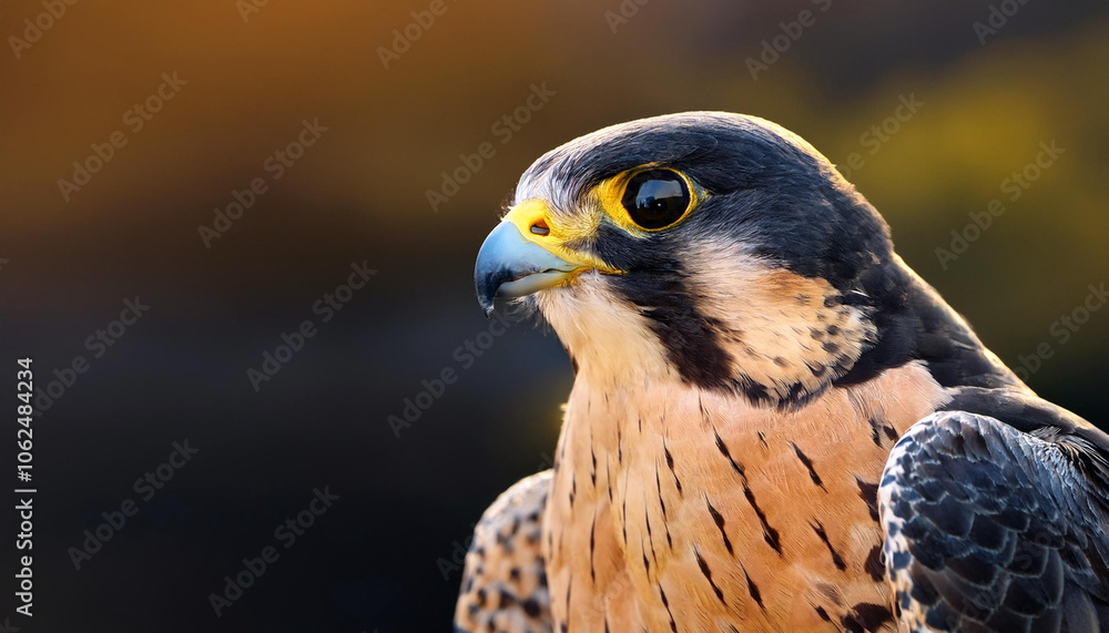 Close-Up of a Falcon, Capturing Its Sharp Beak and Powerful Gaze Close-Up of a Falcon, Capturing Its Sharp Beak and Powerful Gaze