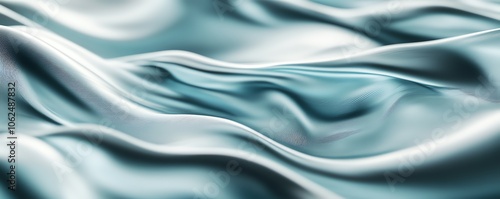Fond abstrait ondulé turquoise en format panoramique.