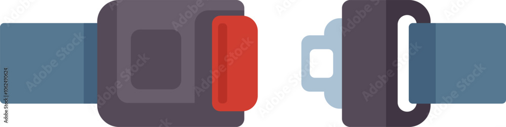 Seat belt is protecting drivers and passengers from injuries during car crash or sudden braking