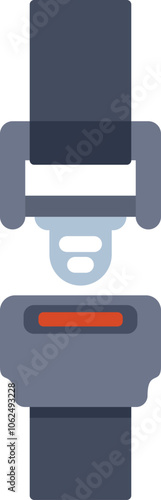 Seat belt being fastened, emphasizing the importance of safety precautions for accident prevention and passenger well being