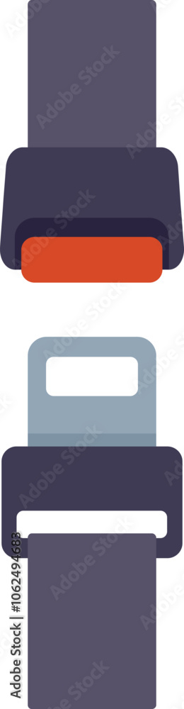 Seat belt is fastened, ensuring safety and security while driving or riding in a vehicle Seat belt is fastened, ensuring safety and security while driving or riding in a vehicle