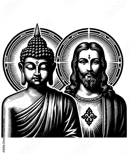 Buddha and Jesus Christ