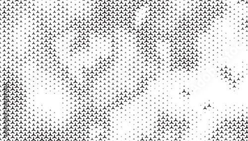 Black and white abstract geometric pattern for sporty background. Smooth transition with dynamic effect. Vector Format Illustration 
