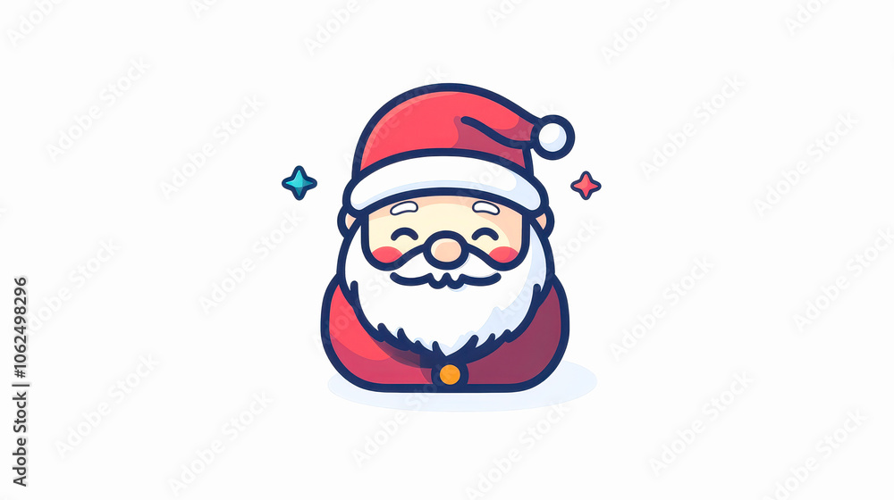 Cheerful Santa Claus illustration on a white isolated background. Cheerful Santa Claus illustration on a white isolated background.