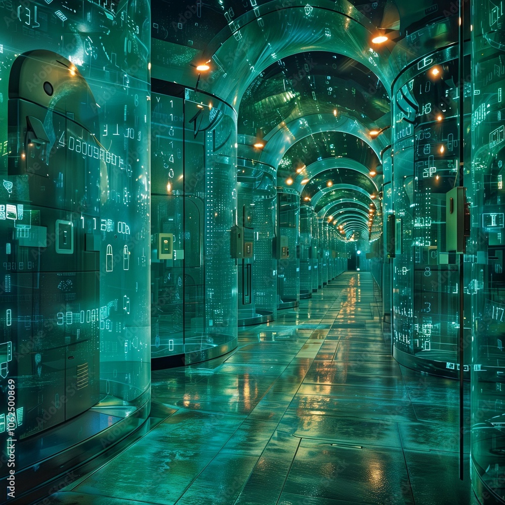 Naklejka premium Advanced Data Security for Pharmaceutical Industry