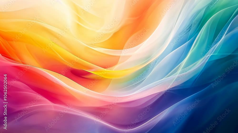 Abstract waves of color flow seamlessly into each other, creating a vibrant and energetic image Abstract waves of color flow seamlessly into each other, creating a vibrant and energetic image