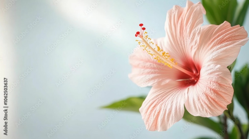 Fototapeta premium A pink flower with a yellow center. The flower is in full bloom and is the center of attention