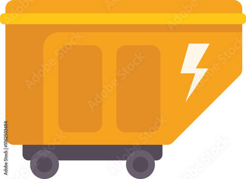 Mining cart transporting coal, highlighting its role in electricity generation