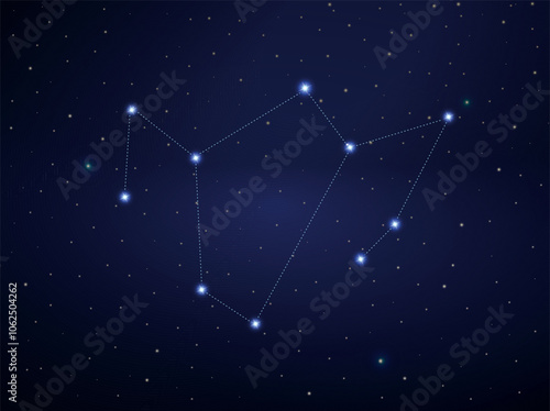 Phoenix constellation in night sky