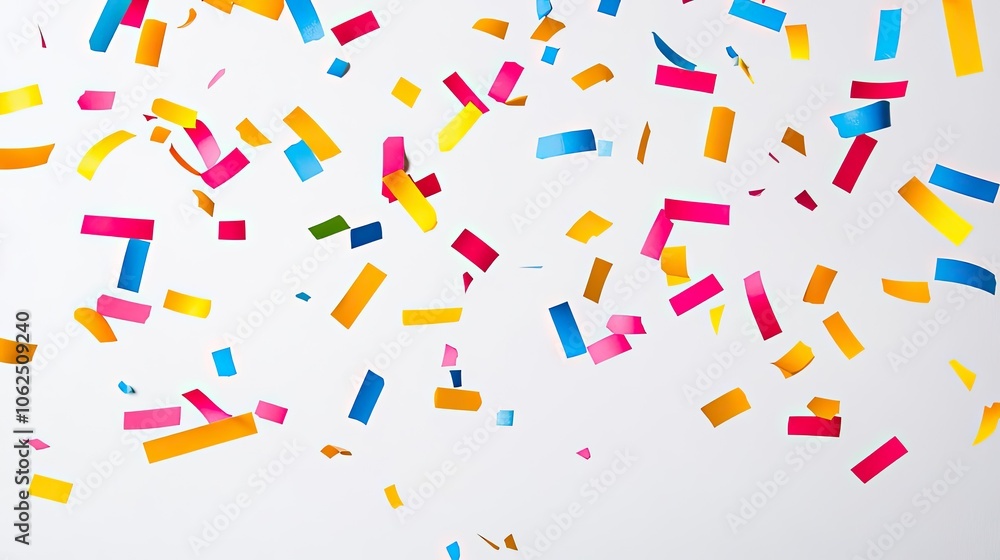 Colorful Confetti Flying Against a Bright Background in Celebration Generative AI Colorful Confetti Flying Against a Bright Background in Celebration Generative AI