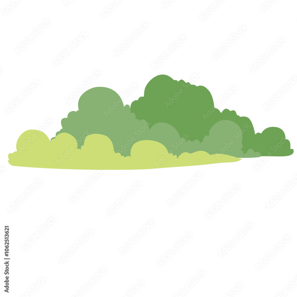 Obraz premium Green grass landscape illustration