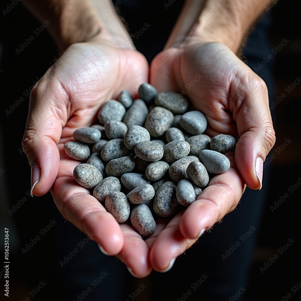 Hands cradling smooth pebbles - perfect for wellness blogs, spa websites, meditation resources, nature-inspired design, and mindfulness presentations Hands cradling smooth pebbles - perfect for wellness blogs, spa websites, meditation resources, nature-inspired design, and mindfulness presentations