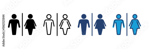 Toilet icon vector. restrooms icon vector. bathroom sign. wc, lavatory