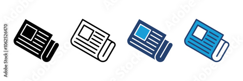 Newspaper icon vector. news paper vector sign