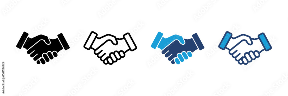 Handshake icon vector. business handshake. contact agreement Handshake icon vector. business handshake. contact agreement