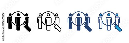 Hiring icon vector. Search job vacancy icon. Human resources concept. Recruitment