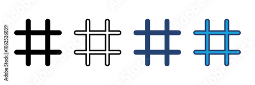 Hashtag icon vector. hashtag symbol