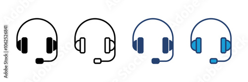 Headphone icon vector. Headvector icon symbols