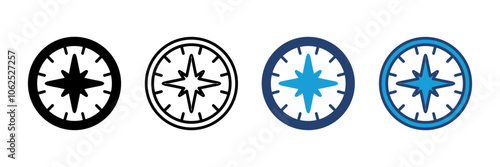 Compass icon vector. arrow compass icon vector