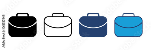 Briefcase icon vector. suitcase icon. luggage symbol.