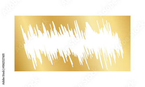 Gold rectangle scratch card surface with scraped texture. Metallic scratchcard, lotto winner, money prize or sale coupon template isolated on white background. Vector realistic illustration.