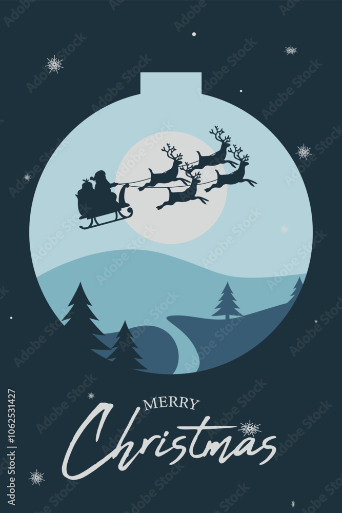 Naklejka premium Festive Vector Graphics for a Merry Christmas, Cheerful Holiday Illustrations and Design