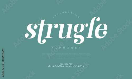 Struggle typography beauty fashion elegant minimalist serif italic fonts decorative wedding vintage retro logos. Minimal luxury font alphabet logo. Vector illustration