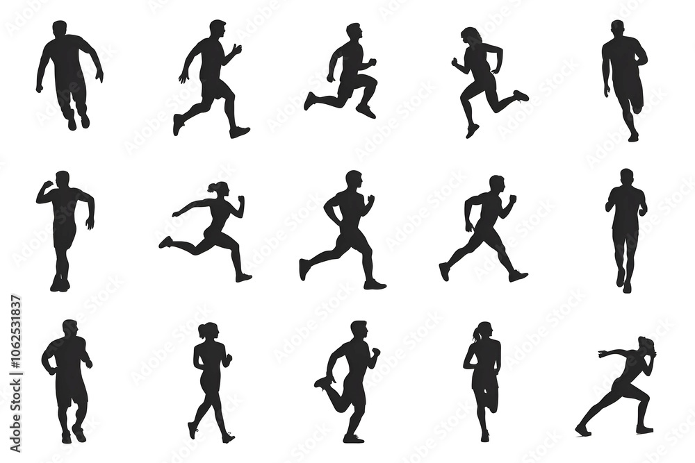People Silhouette Set for Dynamic and Minimalist Designs People Silhouette Set for Dynamic and Minimalist Designs