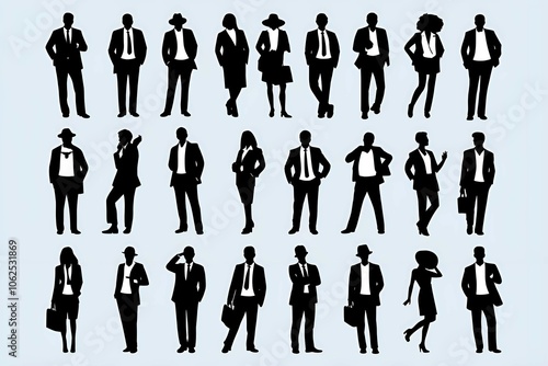 Collection of People Silhouettes for Professional Design Use