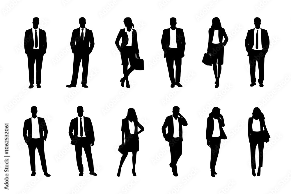 Stylized Silhouettes of Men and Women for Creative Use Stylized Silhouettes of Men and Women for Creative Use